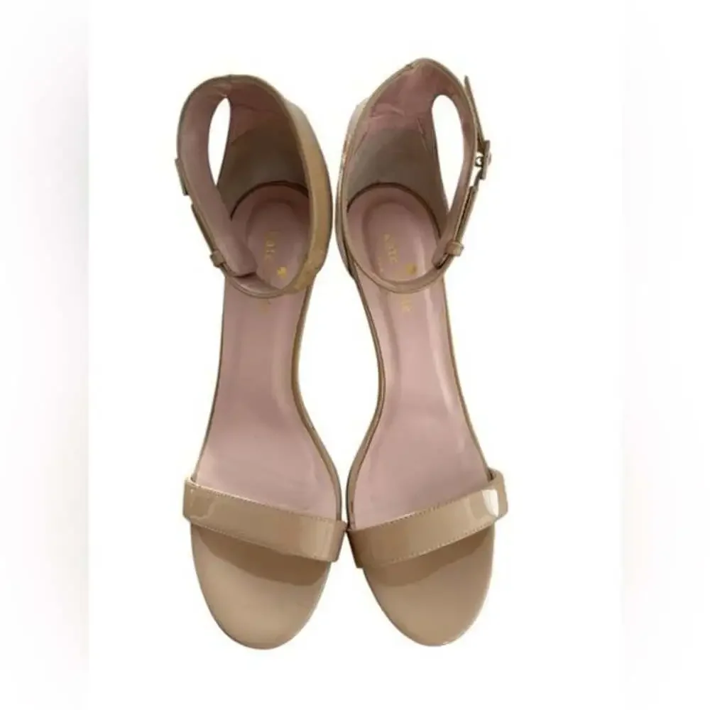 Kate Spade Beige Ankle Strap Heels Made in Italy Womens Size 7.5 - Picture 4 of 7